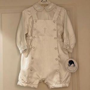 Boys hand embroidered baptism/christening outfit